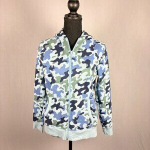 Amazon Essentials | Boys Camo Hoodie | XXL |  Blue with Fleece Lining